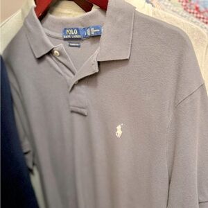 Polo Ralph Lauren Pique Polo- Gray, L